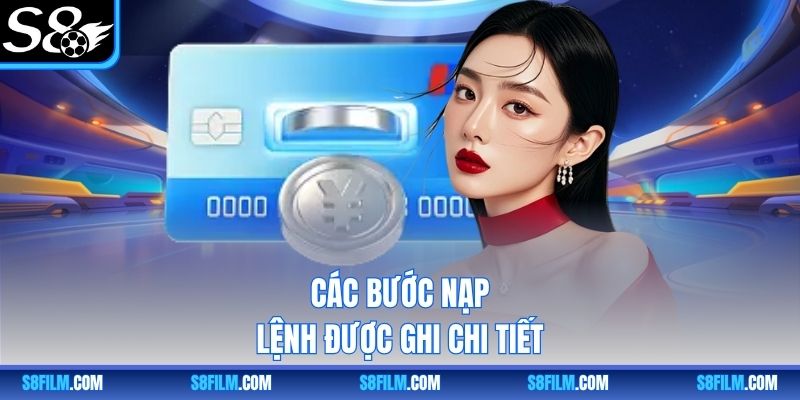 Các bước nạp lệnh được ghi chi tiết