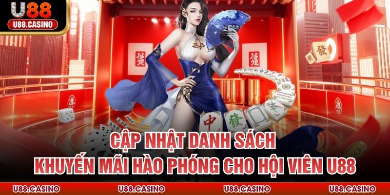Cập nhật danh sách khuyến mãi hào phóng cho hội viên U88