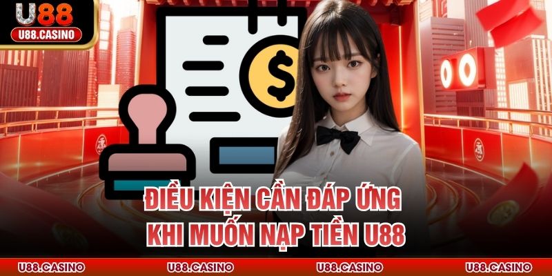 Điều kiện cần đáp ứng khi muốn nạp tiền U88